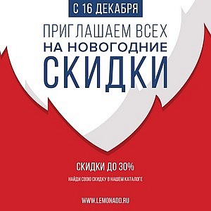 Новогодние скидки в Lemonadd.ru