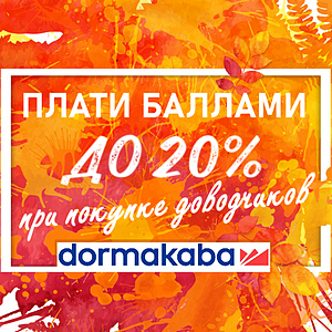 Дверные доводчики dormakaba за БАЛЛЫ