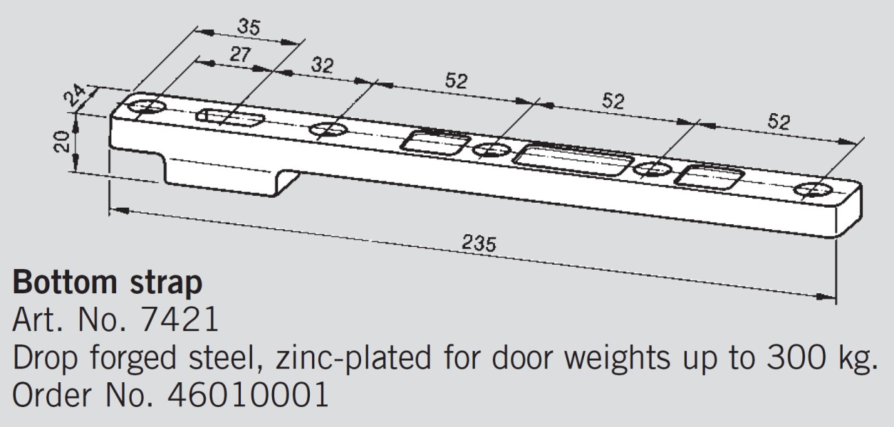 Рычаг (нижняя планка) DORMA 7421