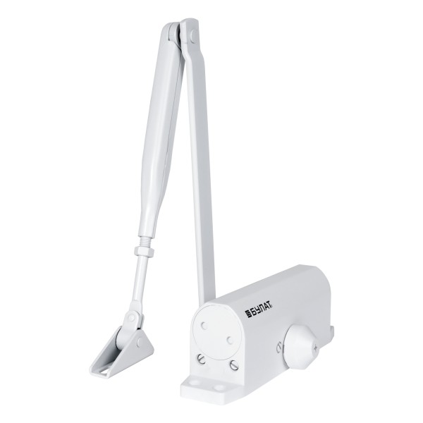 БУЛАТ Доводчик дверной ARCTIC ДД 502/4 DA-W (60-120 кг) белый, морозостойкий (10)