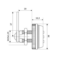 Стандарт ЗМК 090-20ММ кодовый замок мебельный (120,12)