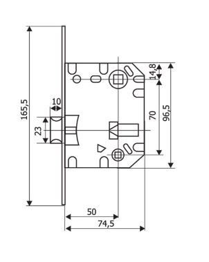 RENZ LB 2070 plastic SN никель матовый Защелка (50)