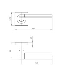 Ручка раздельная K.JK51.LIFT (LIFT JK) SN/CP-3 матовый никель/хром