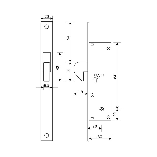 БУЛАТ  ЗВ 1-1К.20.00.20.04 (72-K-CR) хром 5кл. Замок врезной б/руч (48)