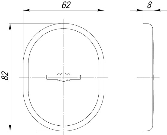 Декоративная накладка на сувальдный замок со шторкой PS-DEC CT (ATC Protector 1) CP-8 Хром
