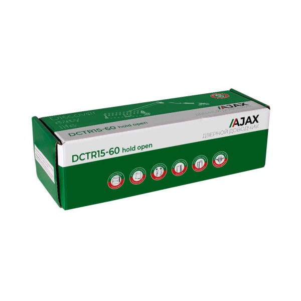 Доводчик дверной DCTR15-60 hold open AL алюминий