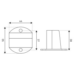 СТАНДАРТ 611+3М WW матовый белый СКОТЧ ограничитель дверной ЕВРОПАКЕТ (160,40)