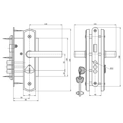 Могилев ЗВ 9-4-1-4-15 корич м/о 55 Замок врезной с/руч (10)
