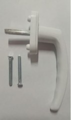 Ручка для пластик. окон ЛДМ 00.TPS004.00.01 пласт. с винтами штифт 38 мм белая (200,10!!!)