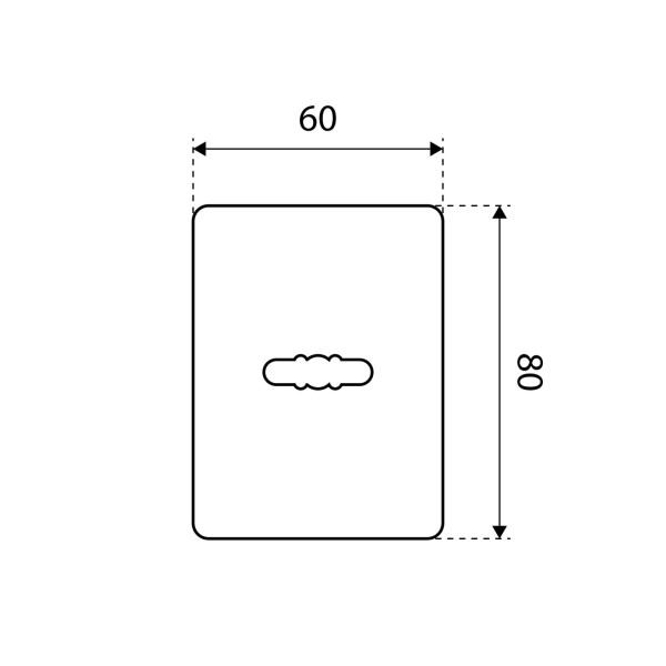 Накладка для сув/м (пара) БУЛАТ НДС 02.08 ФЕРОНА   матовый никель (10,100)