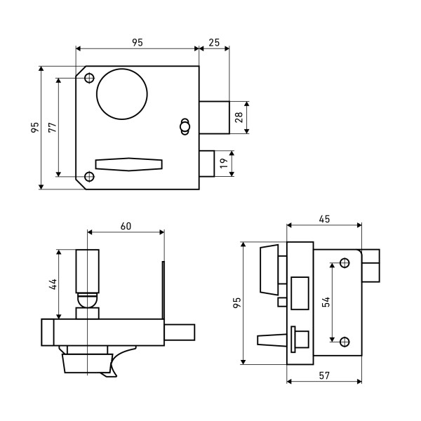 АЛЛЮР ЗН3А (П) Замок накладной НОВИНКА (20)