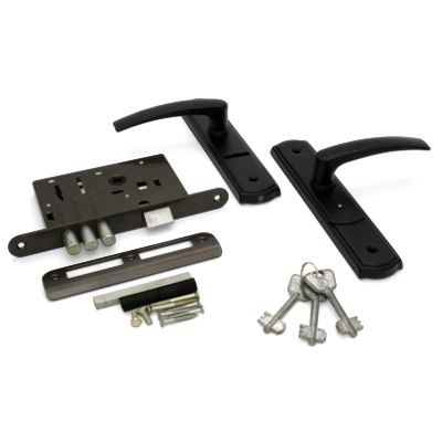 Могилев ЗВ 9-4-1-4-16 черн. шагрень м/о 55 Замок врезной с/руч (10)