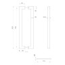 Ручка-скоба PULL.PH38/800.26 INOX 304 (PH-26-38/800-INOX) BLACK