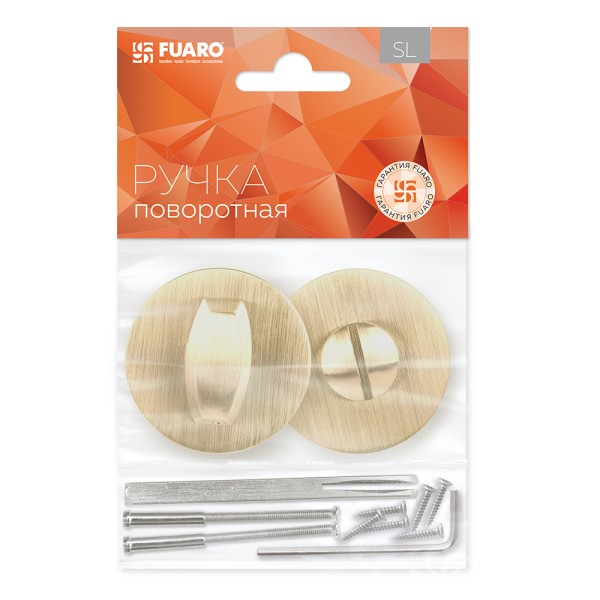 Ручка поворотная BK6.R.SLR52 SSG-39 (BK6 SLR) сатинированное золото