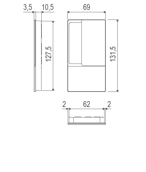 B30002.02.93 Ручка WAVE под WC (черный), для раздвижных дверей