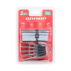 АЛЛЮР HD F 70-5К CP (30x40) хром перф.кл БЛИСТЕР Цилиндровый механизм (60,50,10)