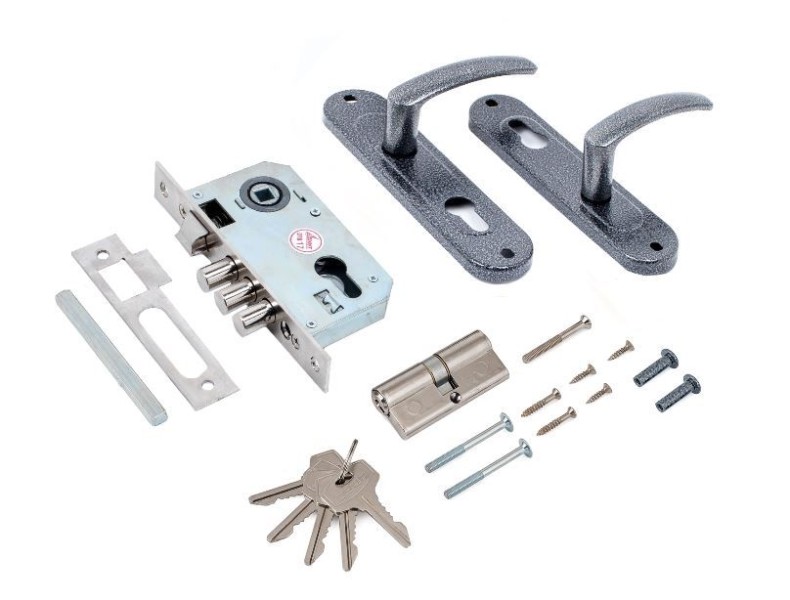 Д-град Зенит ЗВ7-60.1-02 серебро Замок врезной с/руч (15)