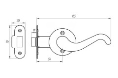 Защелка ЗЩ2.02 (медь)