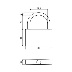 АЛЛЮР ВС1Л-340 (BL-340) d5мм Замок навесной (300,12)