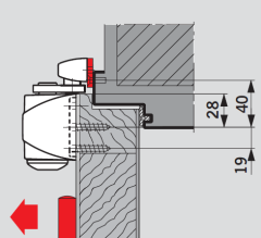 dormakaba Factory OUTLET Пластина монтажная для скользящего канала TS90 белый