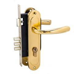 БУЛАТ ЗВ4-3.70.115.05 ТЕМПО золото 5 анг.кл. Замок врезной с/руч (6)