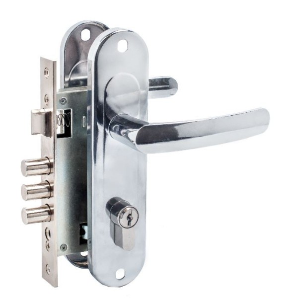 Д-град Зенит ЗВ7-60.1-02 хром Замок врезной с/руч (15)