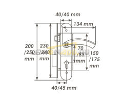 ЗАМОК ВРЕЗНОЙ N23-70Л, 23-85К