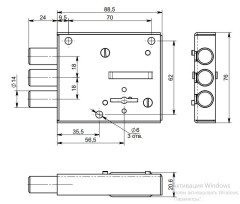 Симеко  БИФ-0025*4 б/о б/тор.пл. Замок накладной (30)