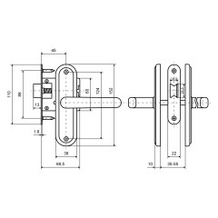 Д-град Зенит ЗЩ3.08 медь Защелка дверная (15)