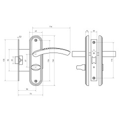 БУЛАТ ЗЩ1-Д01.04 АЛЬФА хром с фиксацией Защелка (12)