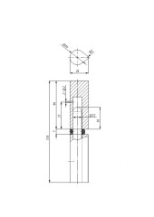 Петля приварная T120141 с подшипником (141х20 мм) (без фаски)
