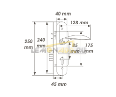 ЗАМОК ВРЕЗНОЙ N94-85M
