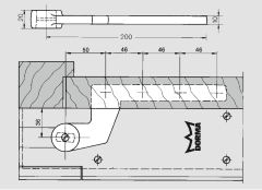 dormakaba Factory OUTLET Планка 7411/56, screw-on type