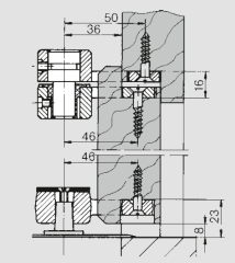 dormakaba Factory OUTLET Планка 7411/56, screw-on type