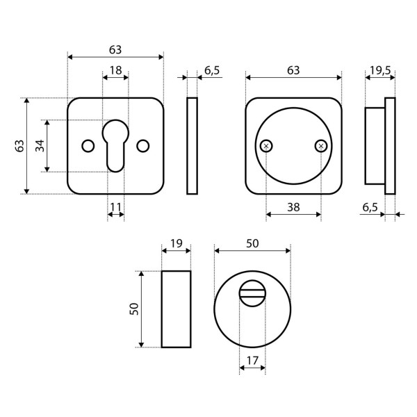 Броненакладка для ц/м БУЛАТ БНД 05.02 АТЛАС матовый черный (40)