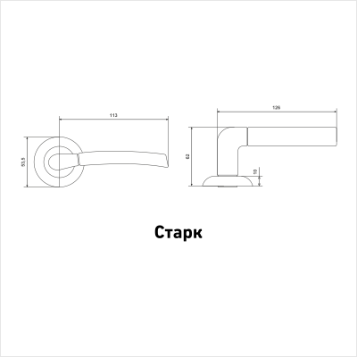 АЛЛЮР АРТ "СТАРК" MAB (1430) мат.бронза С НАКЛАДКОЙ Комплект ручек (20)
