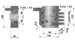 Герион &quot;Эталон НР&quot; ЗЩ Правый для внутр..дв. с/ручкой 5кл Замок накладной тяж. (3,5)