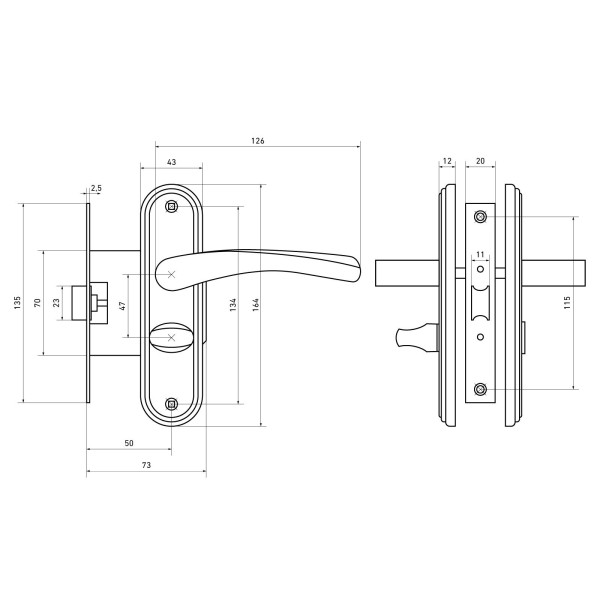 БУЛАТ ЗЩ1-Д03.05 НОМОС золото с фиксацией Защелка (12)