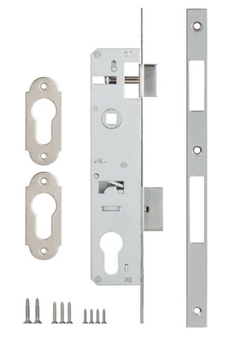 Корпус узкопрофильного замка с защёлкой 153/P (25 mm) w/b (хром) STB 153P2500018