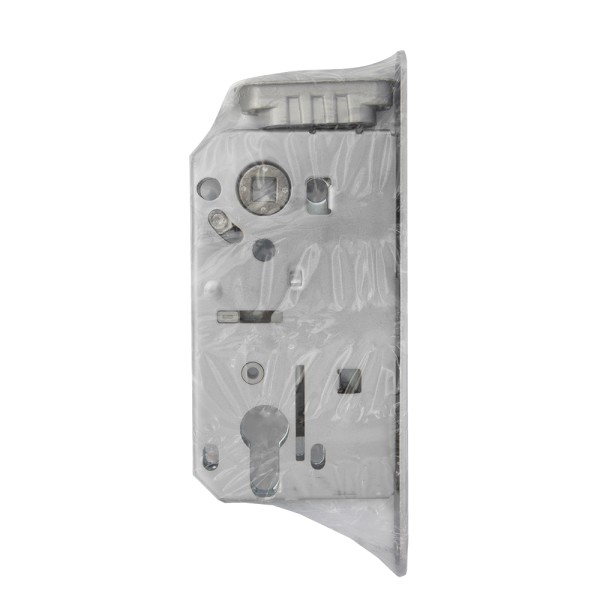 Замок межкомнатный магнитный под цилиндр B-FORTY №68 с отв. пл. F45 (матовый хром), планка 190 мм