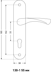 АЛЛЮР 103-1 55 мм GP латунь Комплект ручек (12,20)