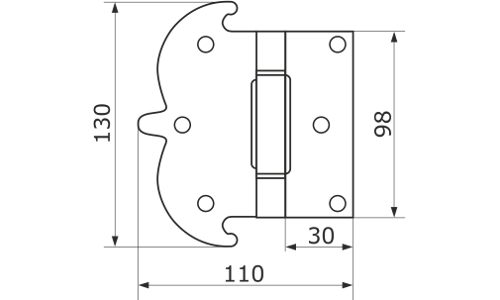 Домарт Петля фигурная 130*110 без покр (30)