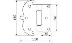 Домарт Петля фигурная 130*110 без покр (30)
