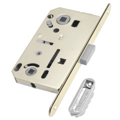 Замок межкомнатный магнитный под WC B-FORTY N62 с отв. пл. F45 (никель), планка 190 мм