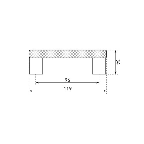 StahlBuro AP2315-96 2шт., CP хром. Ручка-скоба мебельная (20, 200)