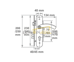 ЗАМОК ВРЕЗНОЙ N96-70Л, N96-85K
