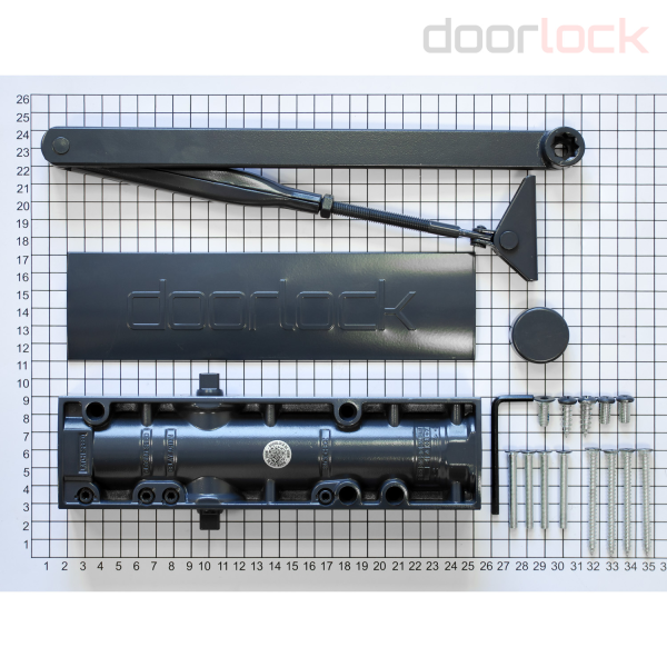 DL 200N BC DC size 2-5 (дверной доводчик в комплекте с рычагом)