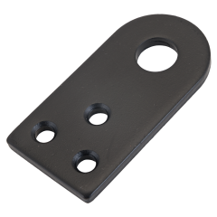 Домарт Проушина усиленная прямая 80*40 (толщ. 5мм) черная d 15мм (50)