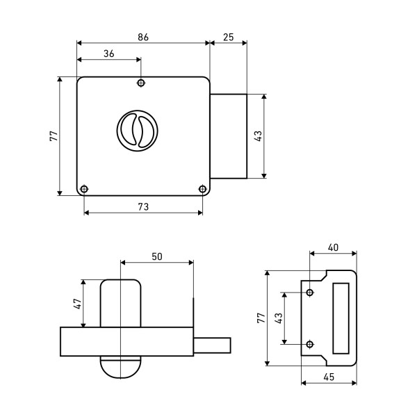 АЛЛЮР ЗН 1-1-1 Замок накладной (20)