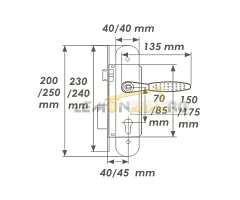 ЗАМОК ВРЕЗНОЙ N98-70Л